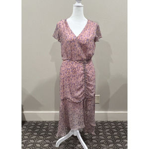 Sam Edelman Dress Women Small Purple‎ Floral Short Sleeve